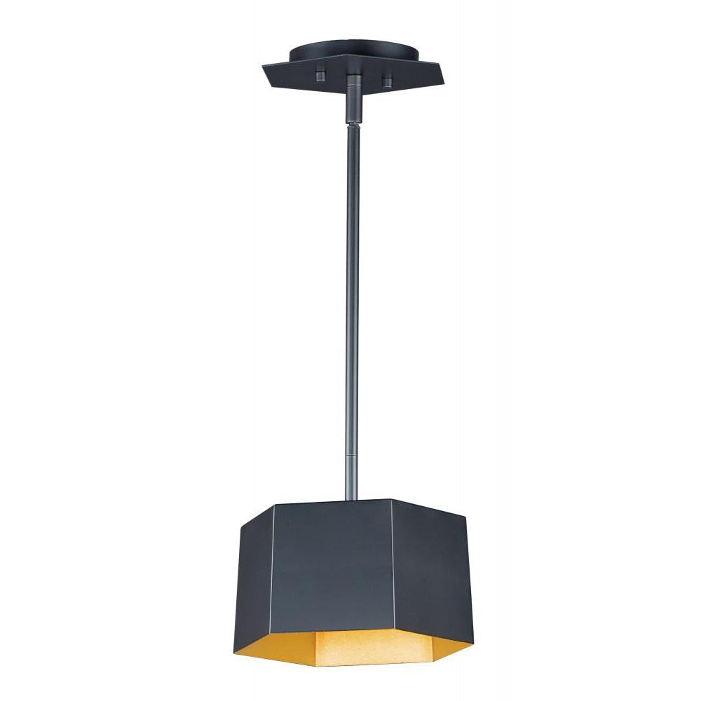 Maxim Lighting 30331BKGLD Honeycomb 9 Inch Mini Pendant – Black / Gold