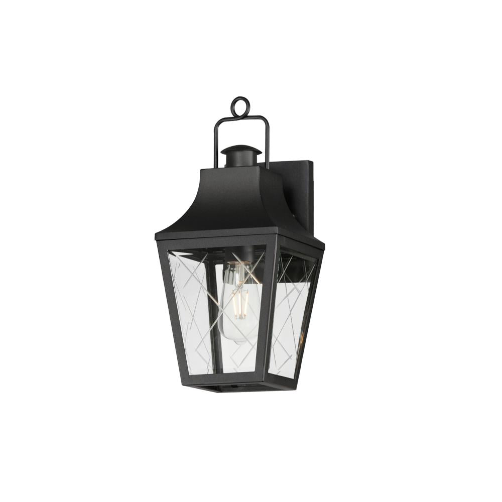 Maxim Lighting 30361CLBK Storybook 6.75 Inch Outdoor Wall Lantern – Black