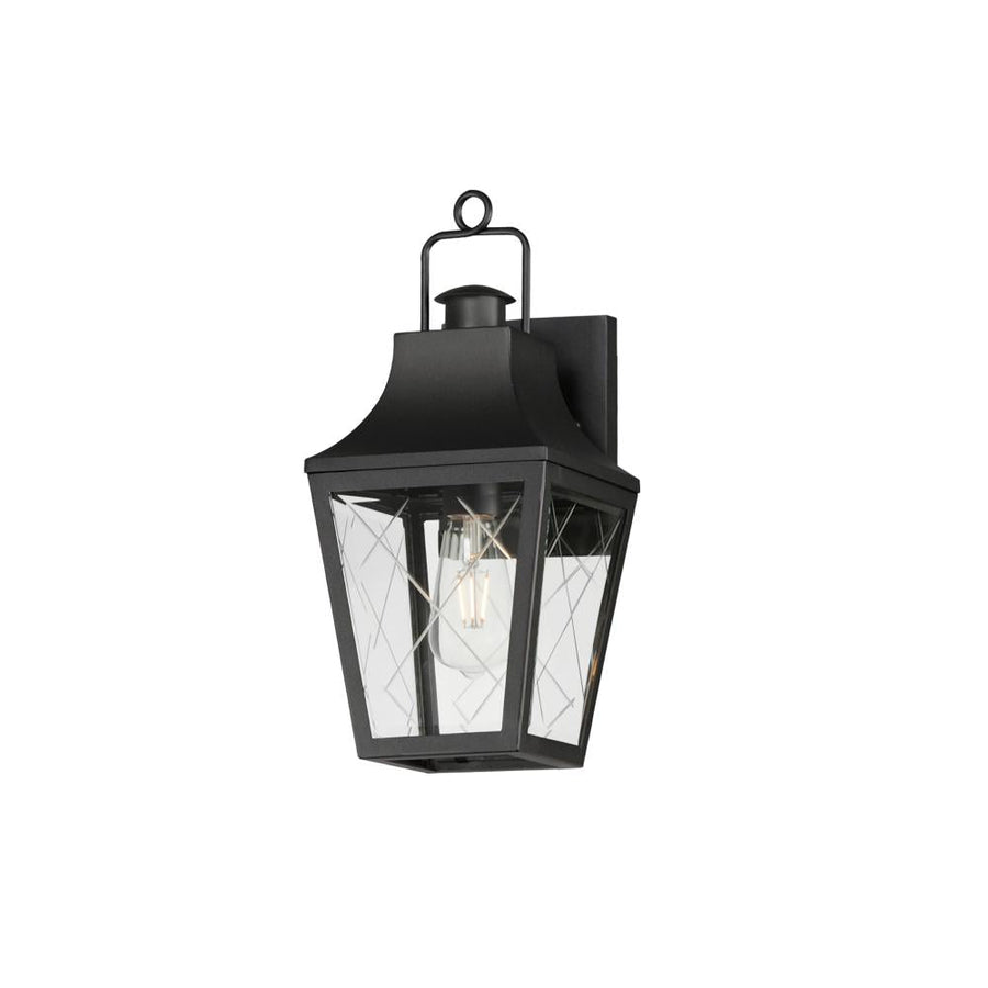 Maxim Lighting 30361CLBK Storybook 6.75 Inch Outdoor Wall Lantern – Black
