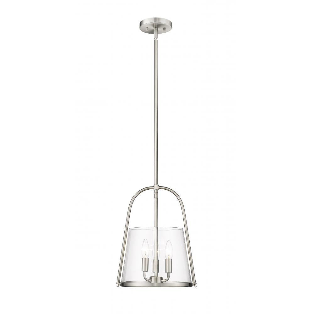 3 Light Pendant-Clear