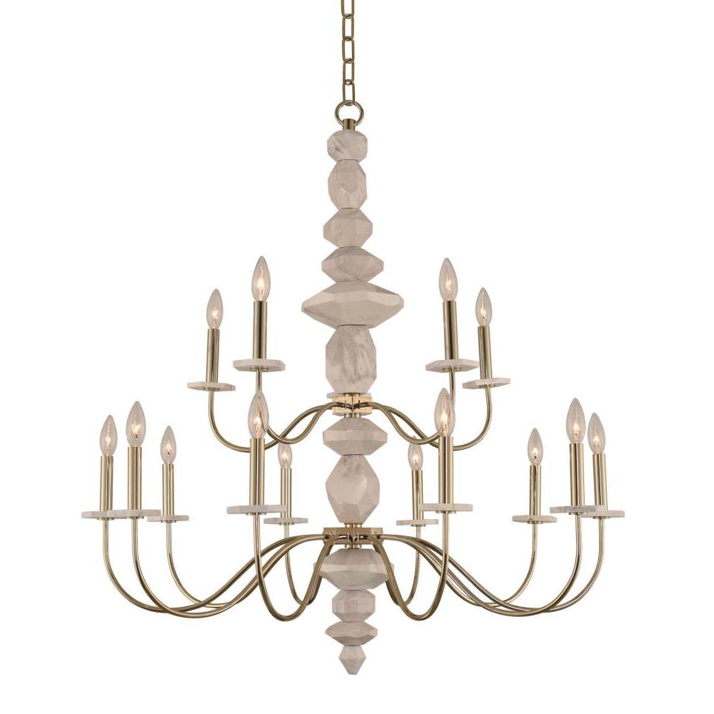 Carrara (10+5) Light 2 Tier Chandelier