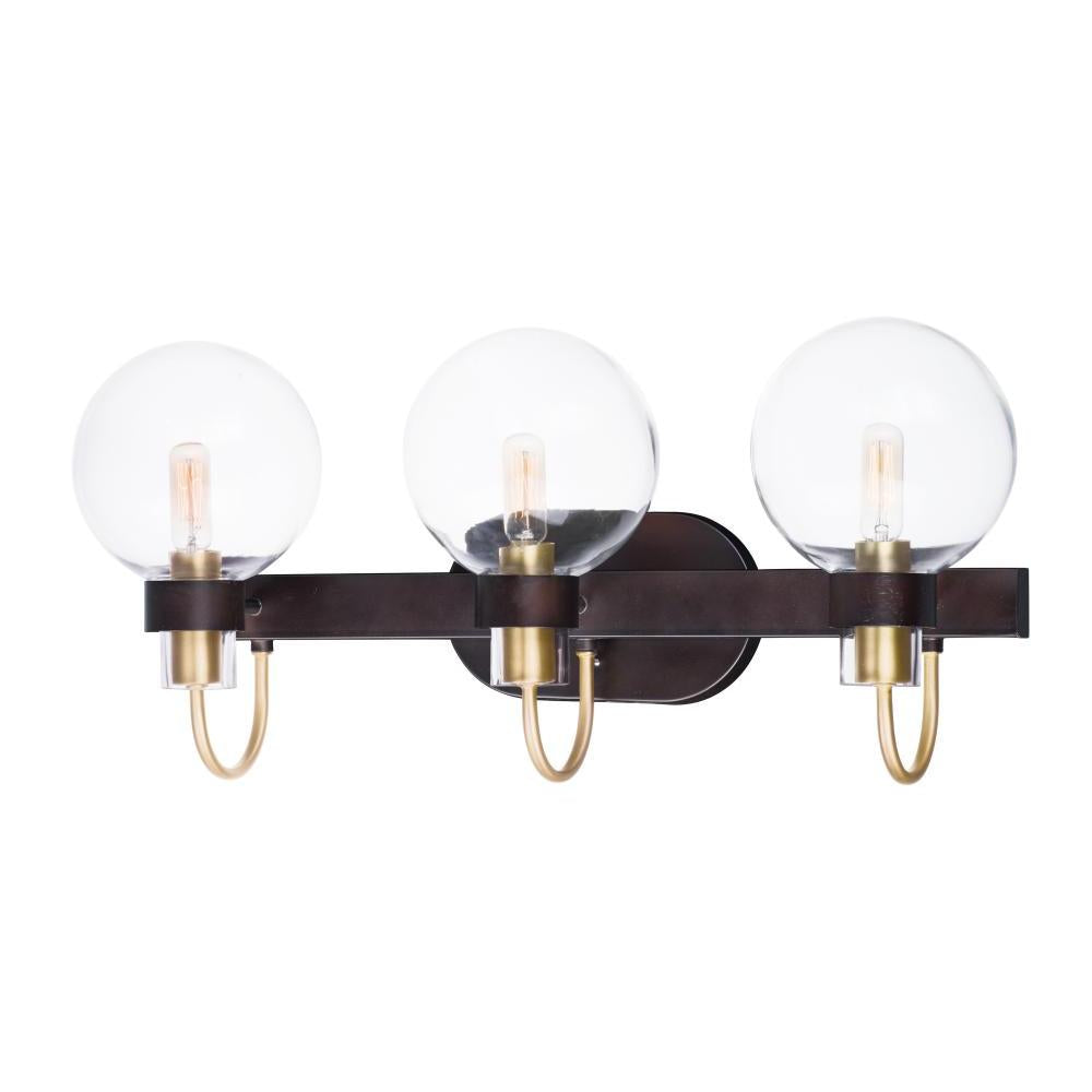 Maxim Lighting 30513CLBZSBR Bauhaus 23 Inch Bathroom Vanity - Bronze / Satin Brass