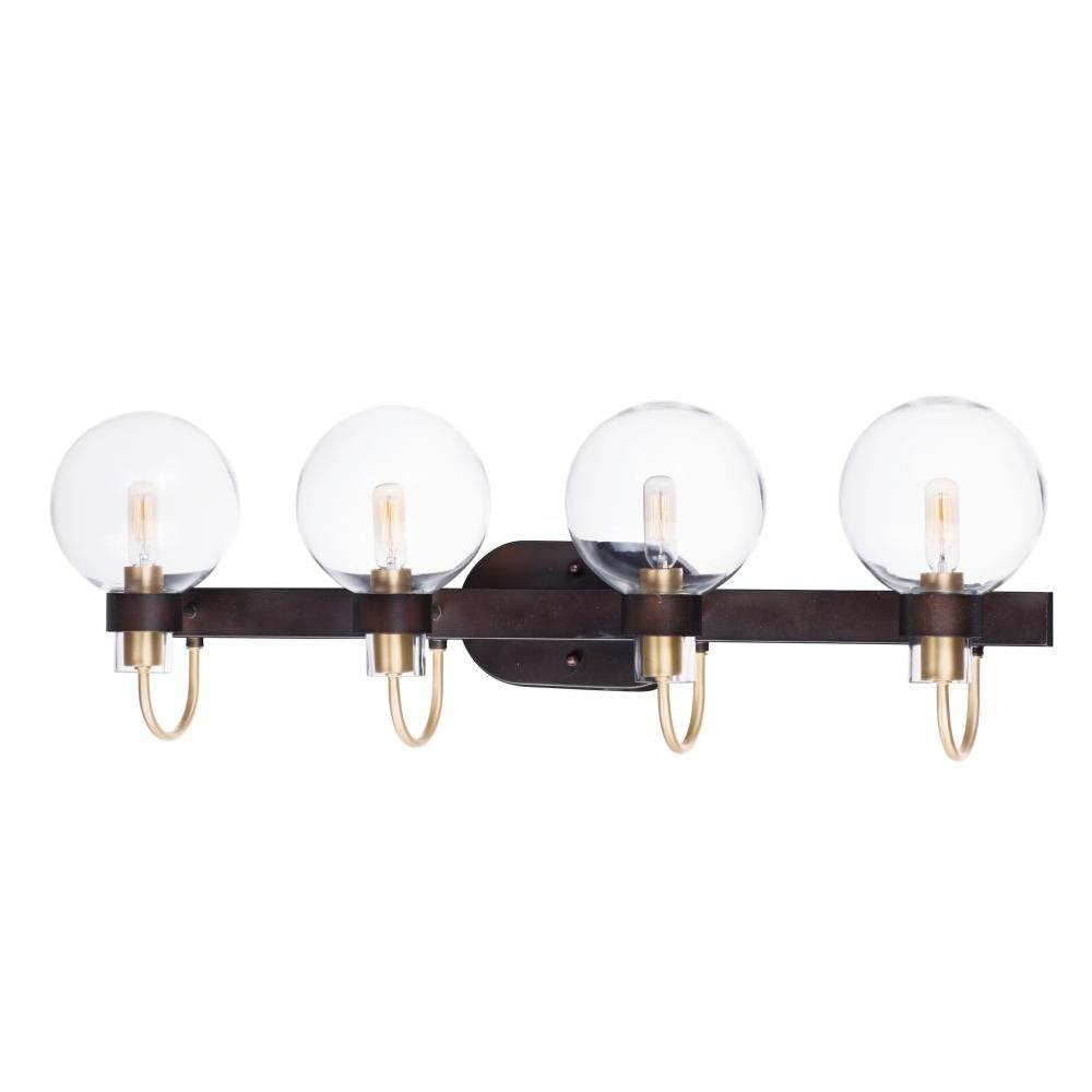Maxim Lighting 30514CLBZSBR Bauhaus 33 Inch Bathroom Vanity - Bronze / Satin Brass