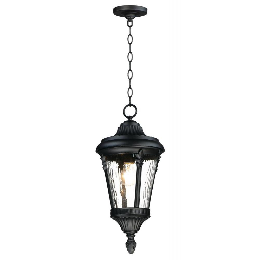 Maxim Lighting 3058WGBK Sentry 9 Inch Outdoor Hanging Lantern – Black