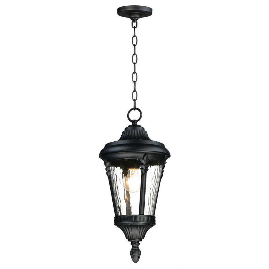 Maxim Lighting 3058WGBK Sentry 9 Inch Outdoor Hanging Lantern – Black