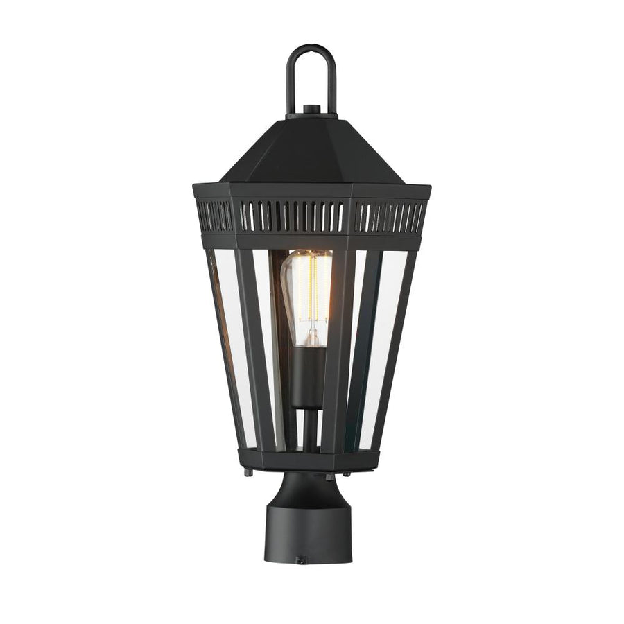 Maxim Lighting 30590CLBK Oxford 7.75 Inch Outdoor Post Lantern – Black