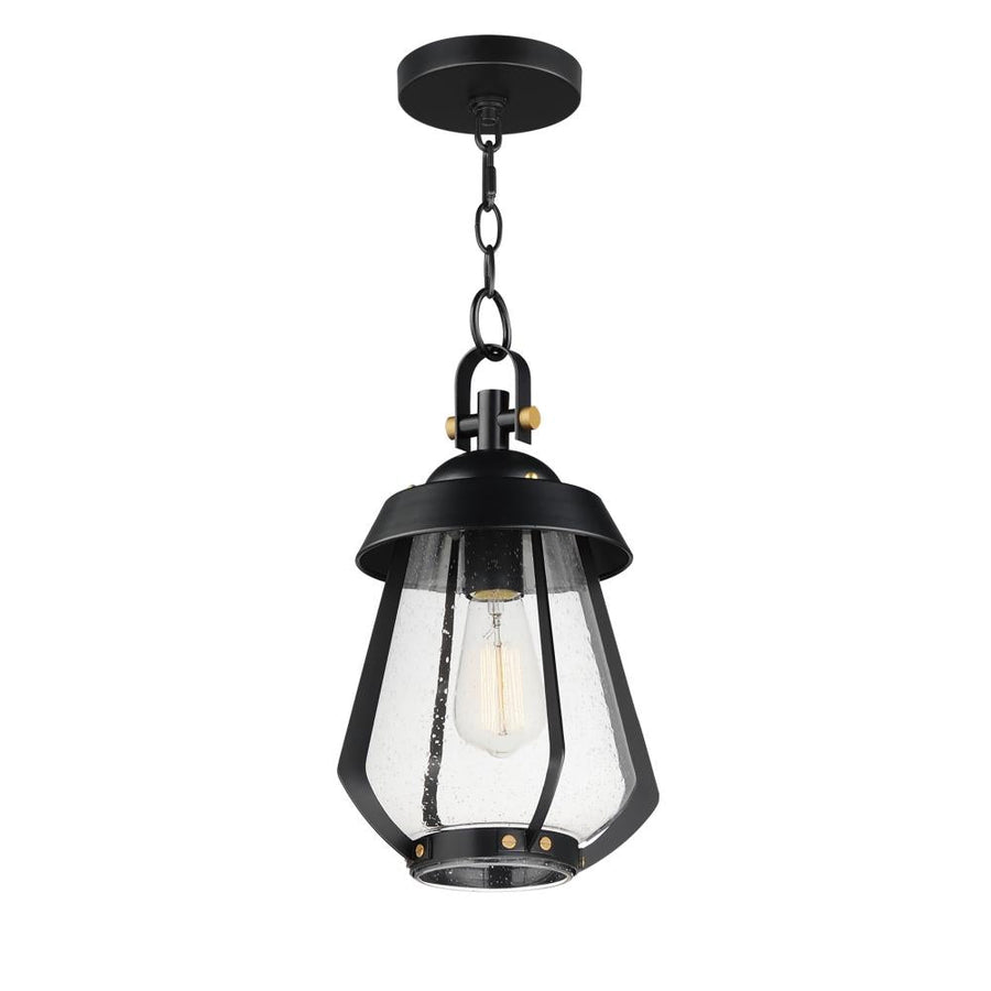 Maxim Lighting 30621CDBKAB Mariner-Outdoor Pendant - Black / Antique Brass