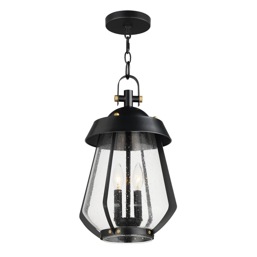 Maxim Lighting 30623CDBKAB Mariner-Outdoor Pendant - Black / Antique Brass