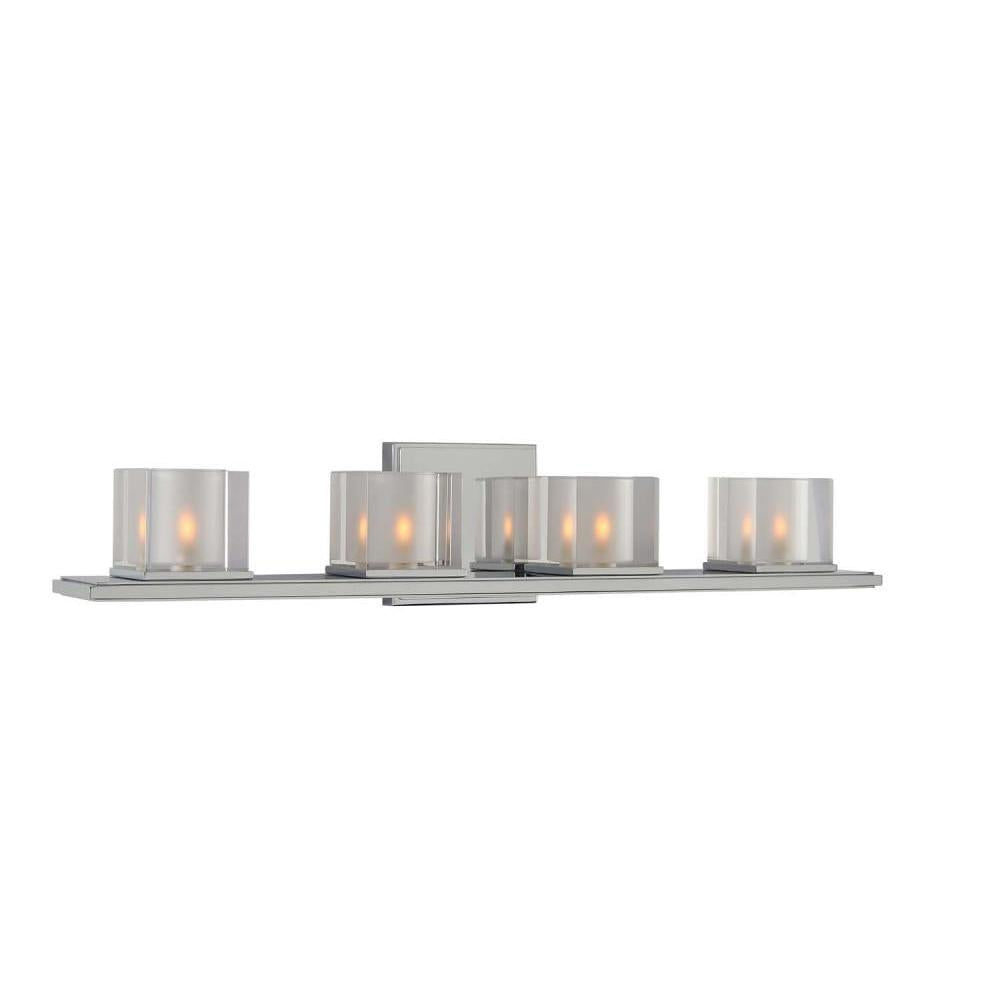 Naples 27 Inch Bath Vanity Light – Satin Nickel – 306434CH