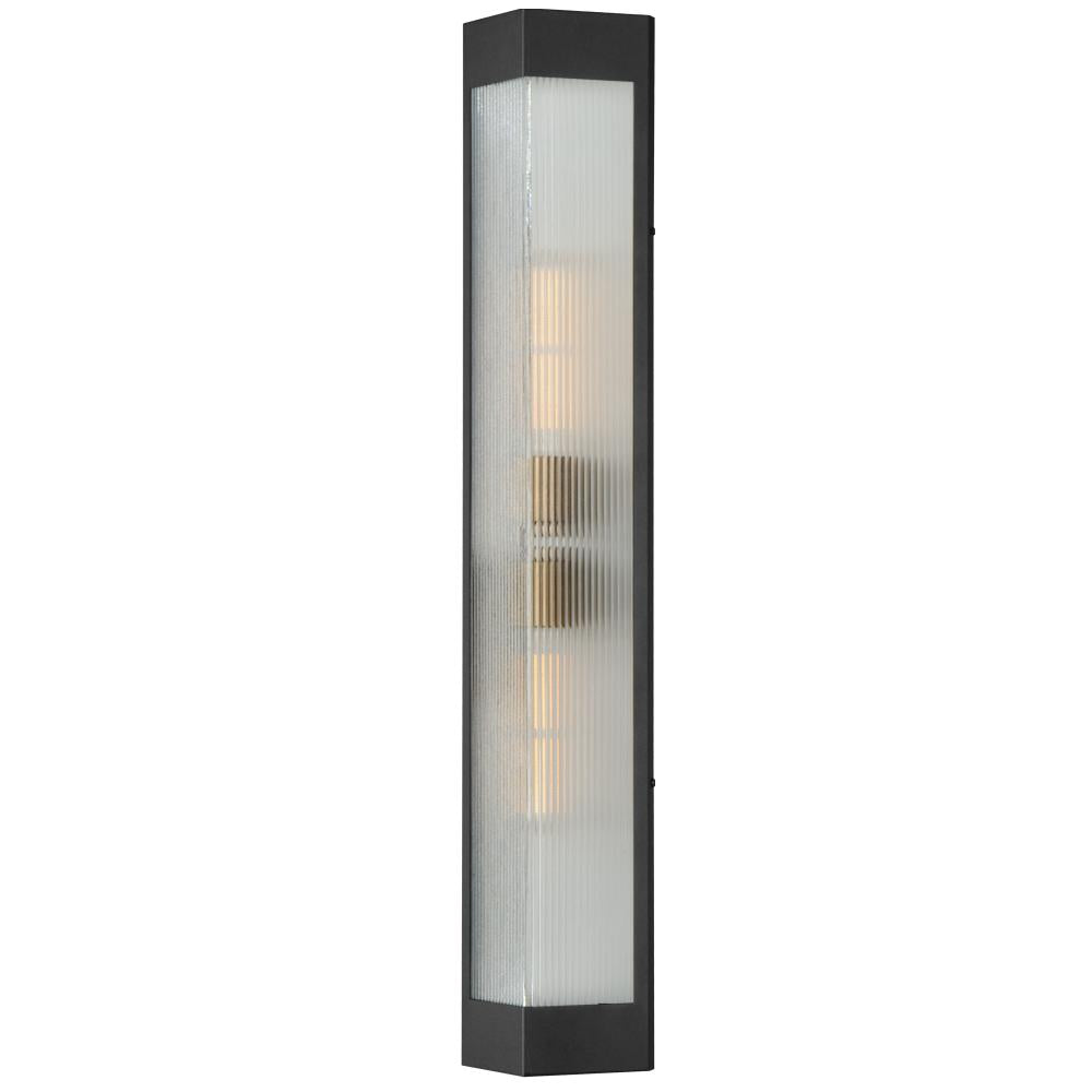 Maxim Lighting 30763CRBKAB Triform 6 Inch Outdoor Wall Lantern – Black / Antique Brass