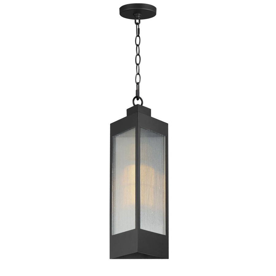 Maxim Lighting 30764CRBKAB Triform-Outdoor Pendant - Black / Antique Brass