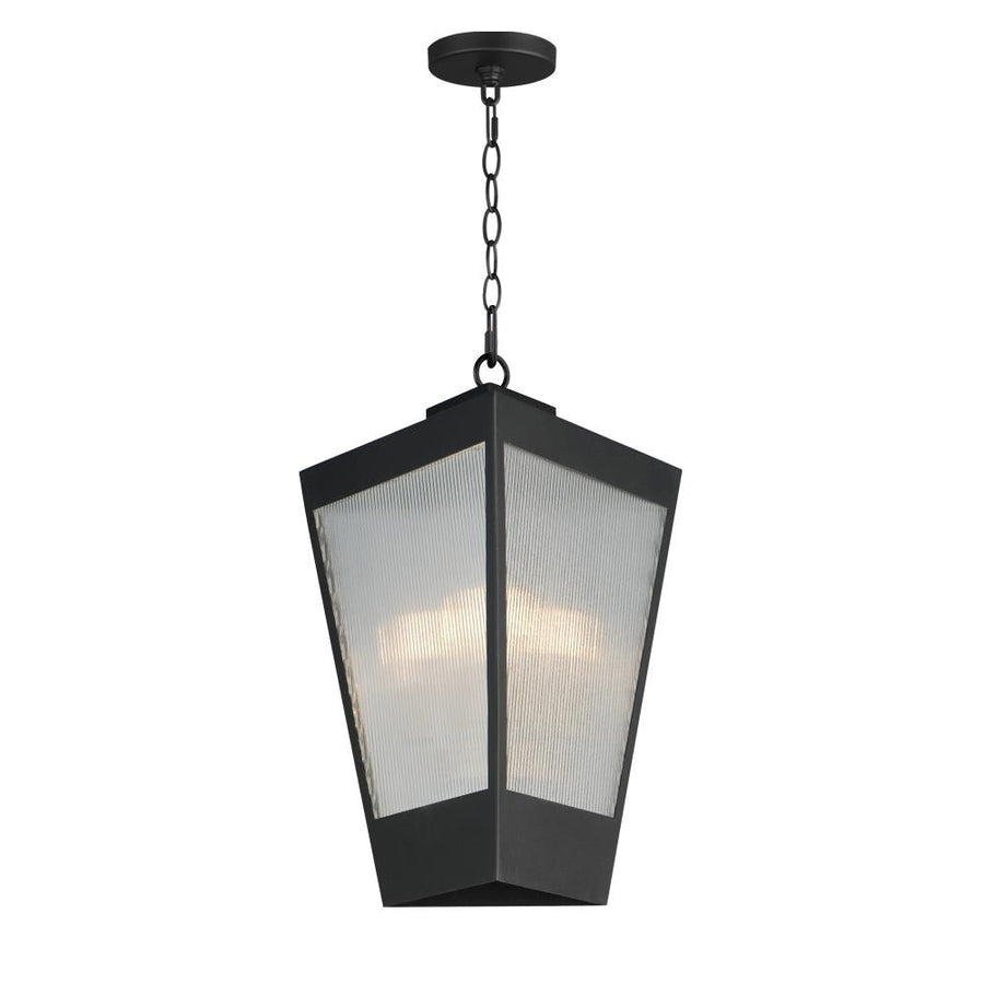 Maxim Lighting 30766CRBKAB Triform-Outdoor Pendant - Black / Antique Brass