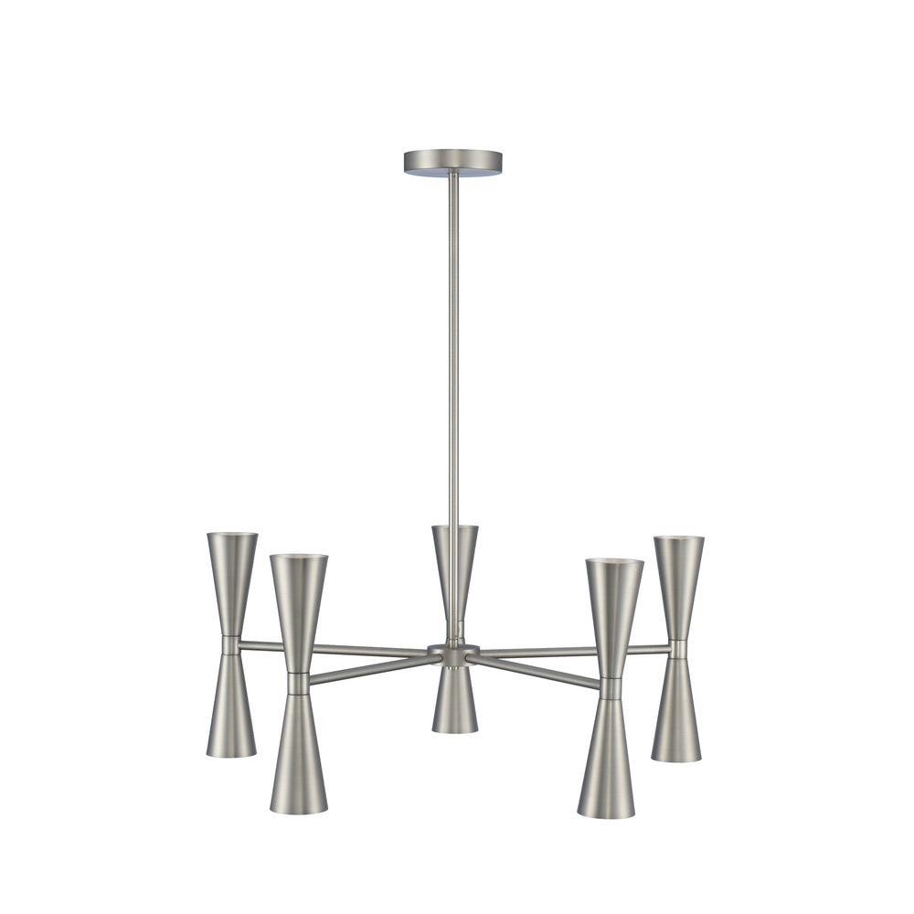 Milo 28 Inch Chandelier – White and Vintage Brass – 310470SN