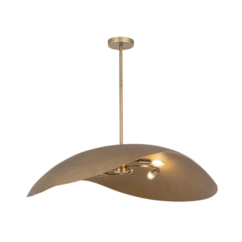 Maxim Lighting 31263NG Denarii 37 Inch Semi Flush Mount Light – Natural Gold
