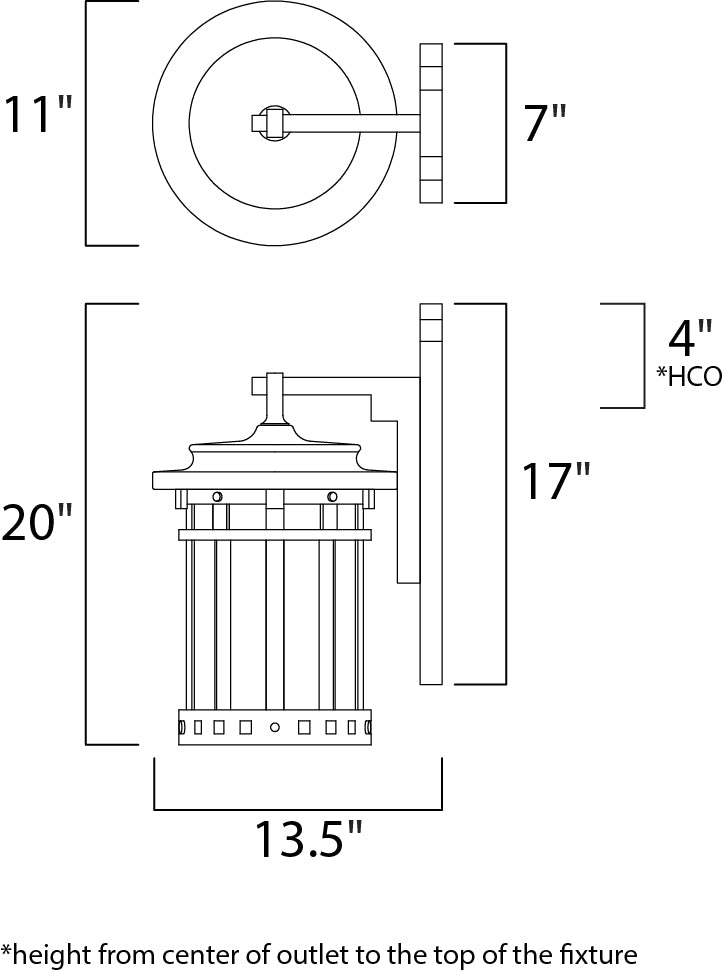 11 Inch Outdoor Wall Sconce – Sienna