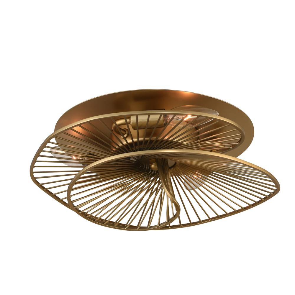 Aurora 14 Inch Flush Mount – Nordic Brass – 315940NRB