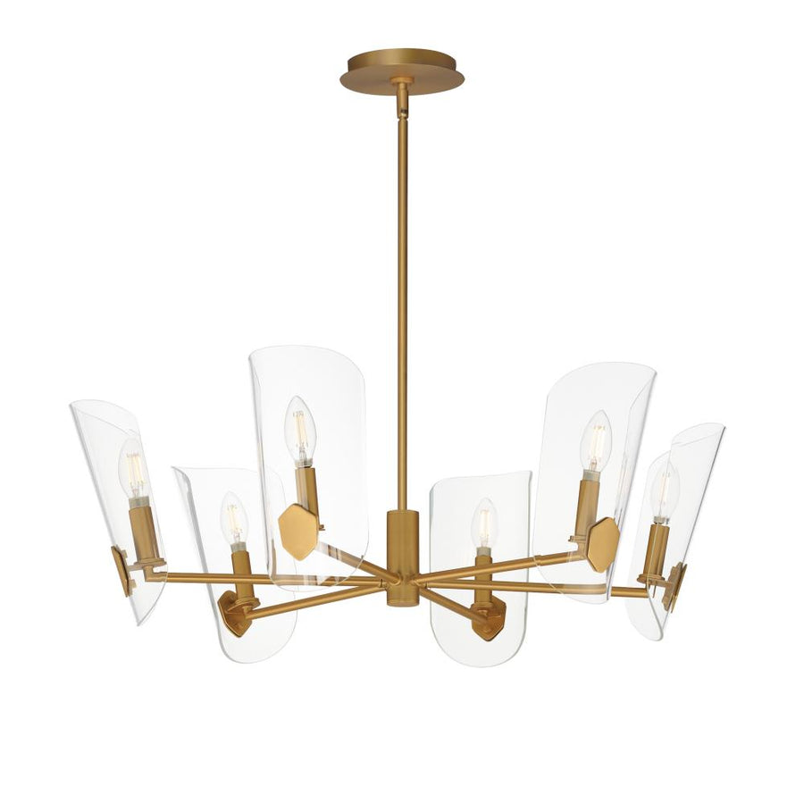 Maxim Lighting 32356CLNAB Armory 28.5 Inch Chandelier – Natural Aged Brass