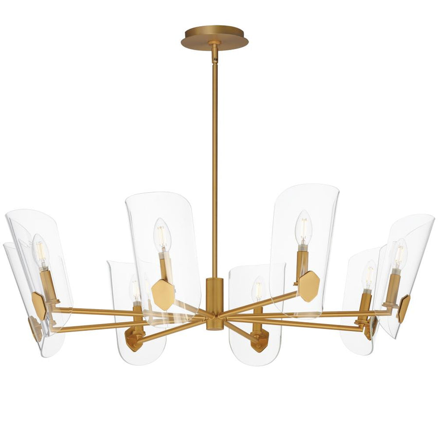 Maxim Lighting 32358CLNAB Armory 35.75 Inch Chandelier – Natural Aged Brass