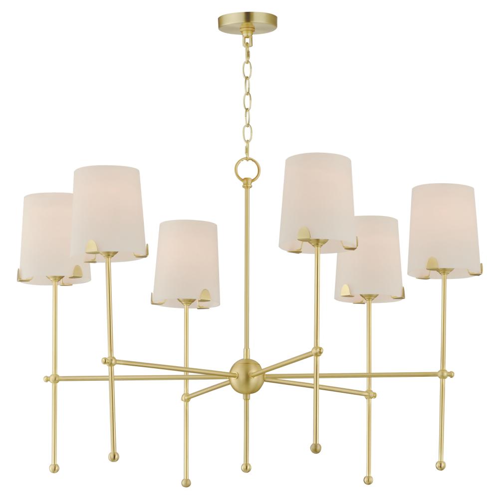 Maxim Lighting 32366WTSBR Huntington 34 Inch Chandelier – Satin Brass
