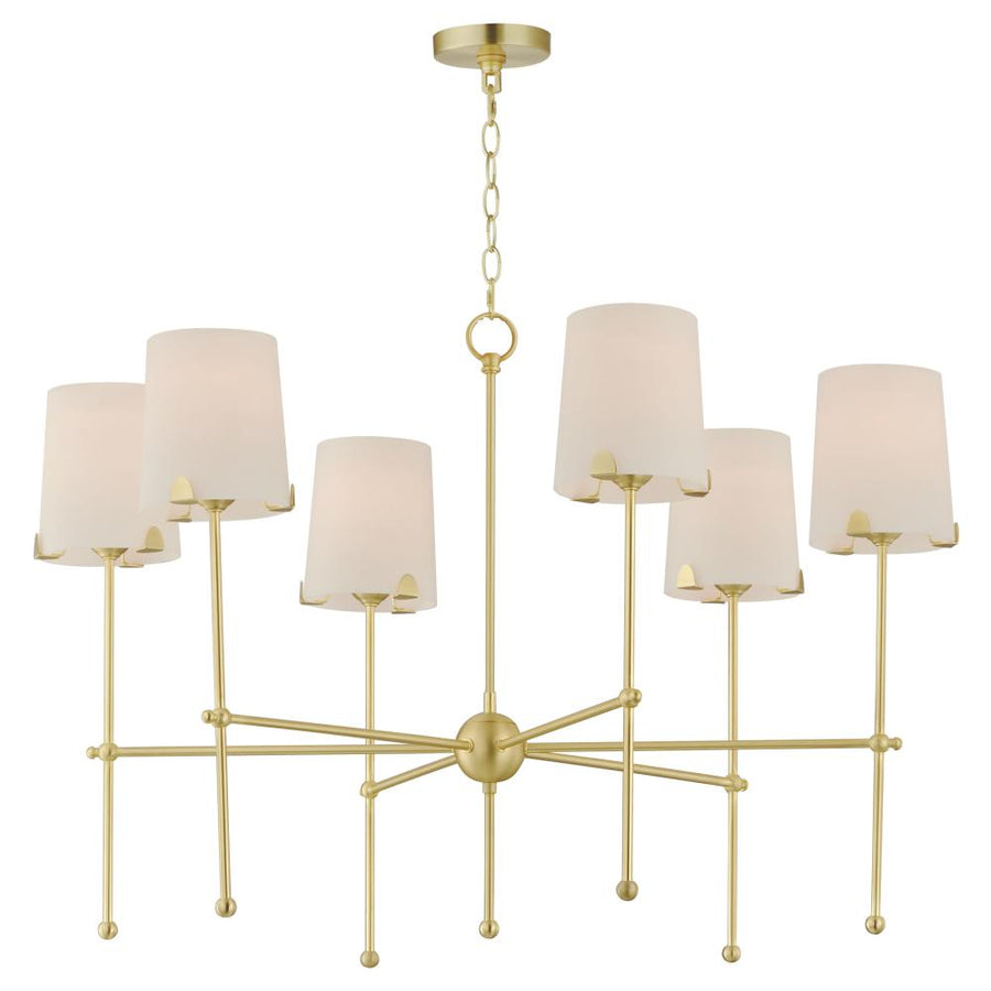 Maxim Lighting 32366WTSBR Huntington 34 Inch Chandelier – Satin Brass