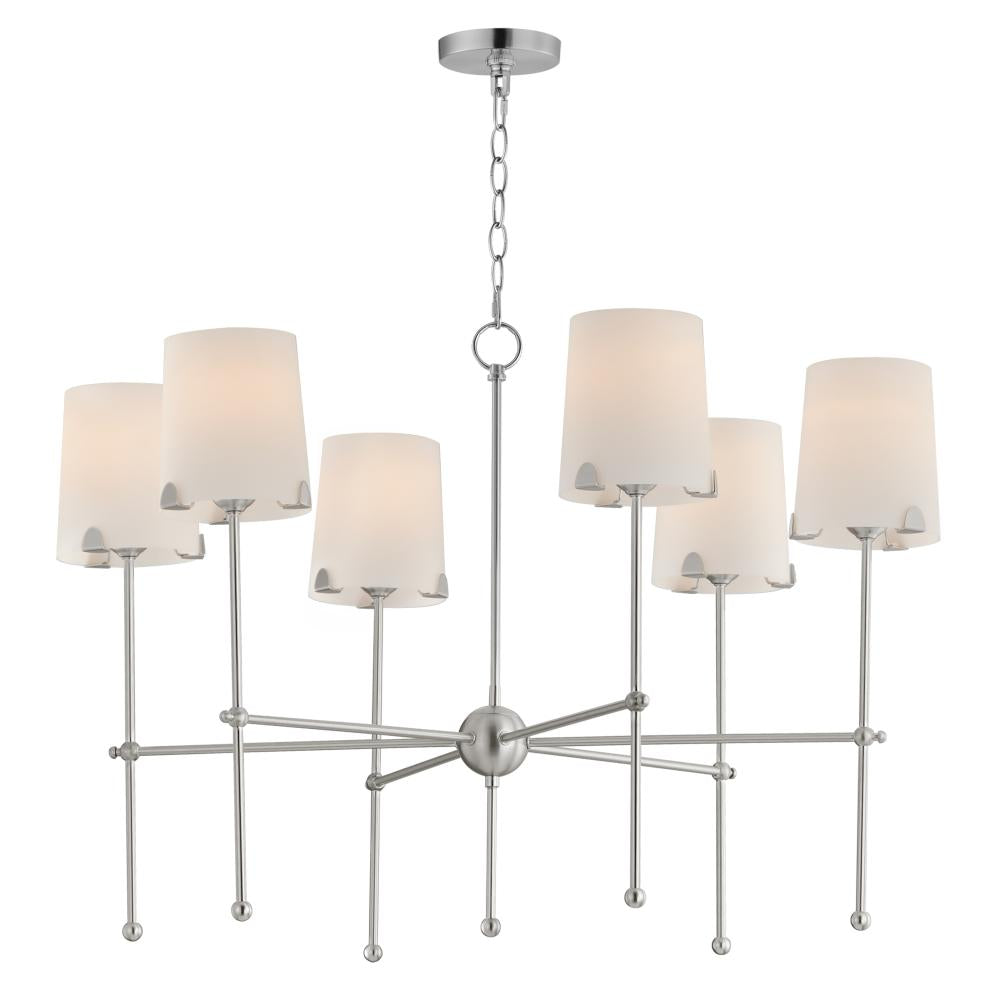 Maxim Lighting 32366WTSN Huntington 34 Inch Chandelier – Satin Nickel