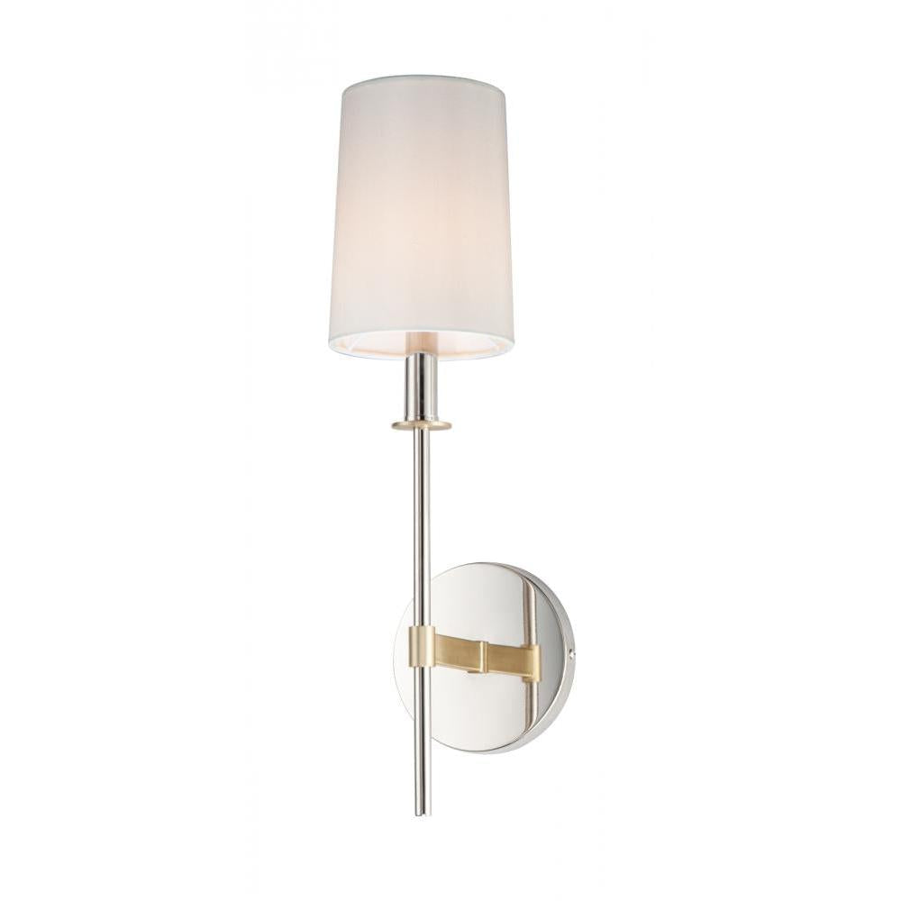 Maxim Lighting 32391OFSBRPN Uptown 5 Wall Sconce - Satin Brass / Polished Nickel