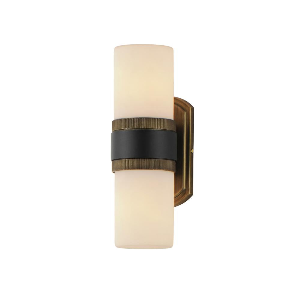 Maxim Lighting 32651SWBKAB Ruffles 5.25 Inch Outdoor Wall Lantern – Black / Antique Brass