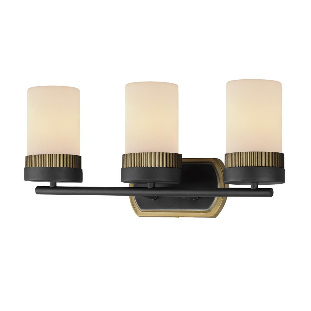 Maxim Lighting 32652SWBKAB Ruffles 21 Inch Bathroom Vanity - Black / Antique Brass