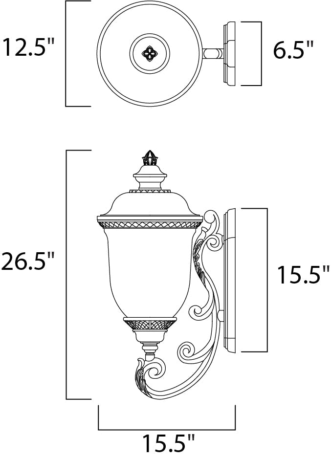 12 Inch Outdoor Wall Sconce – Oriental Bronze