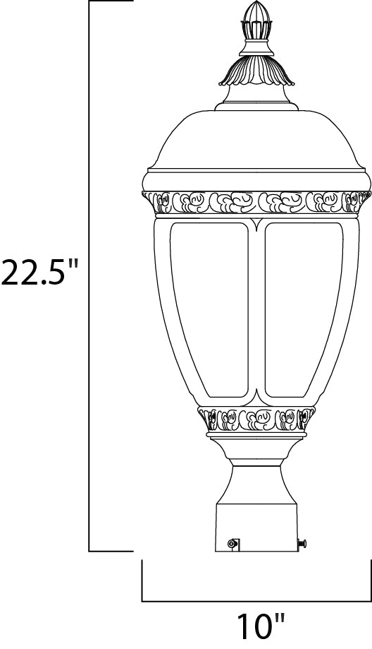 10 Inch Outdoor Pole/Post Mount – Sienna