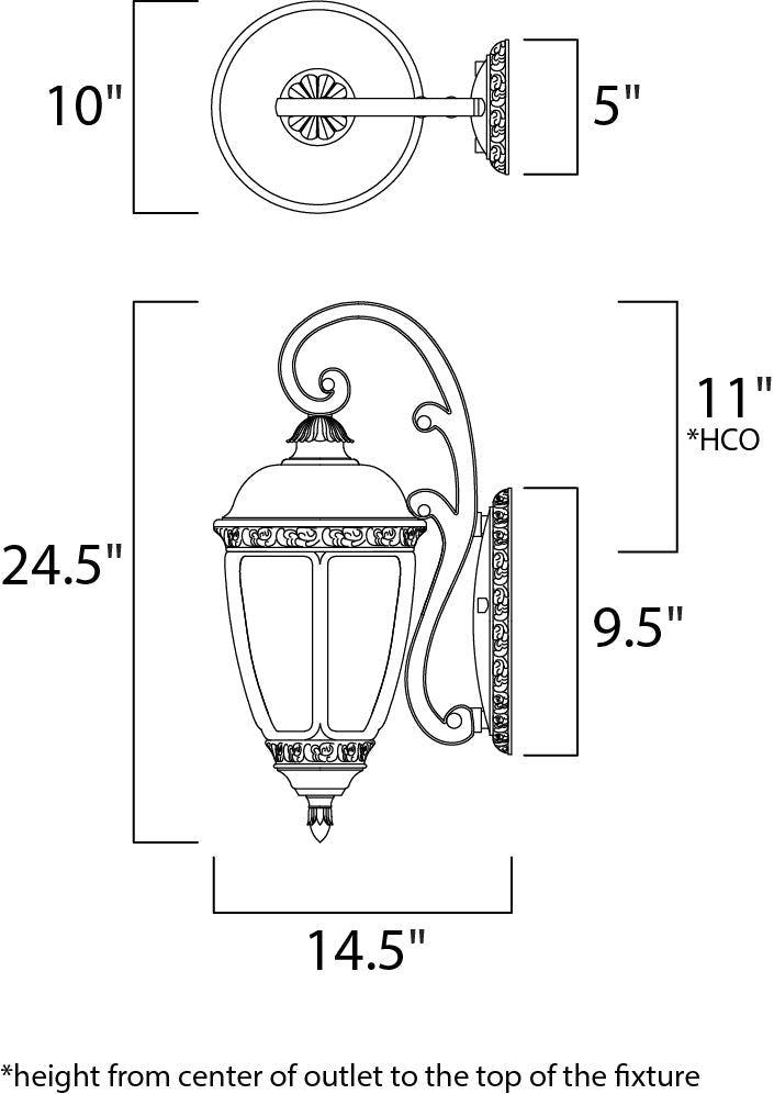 10 Inch Outdoor Wall Sconce – Sienna
