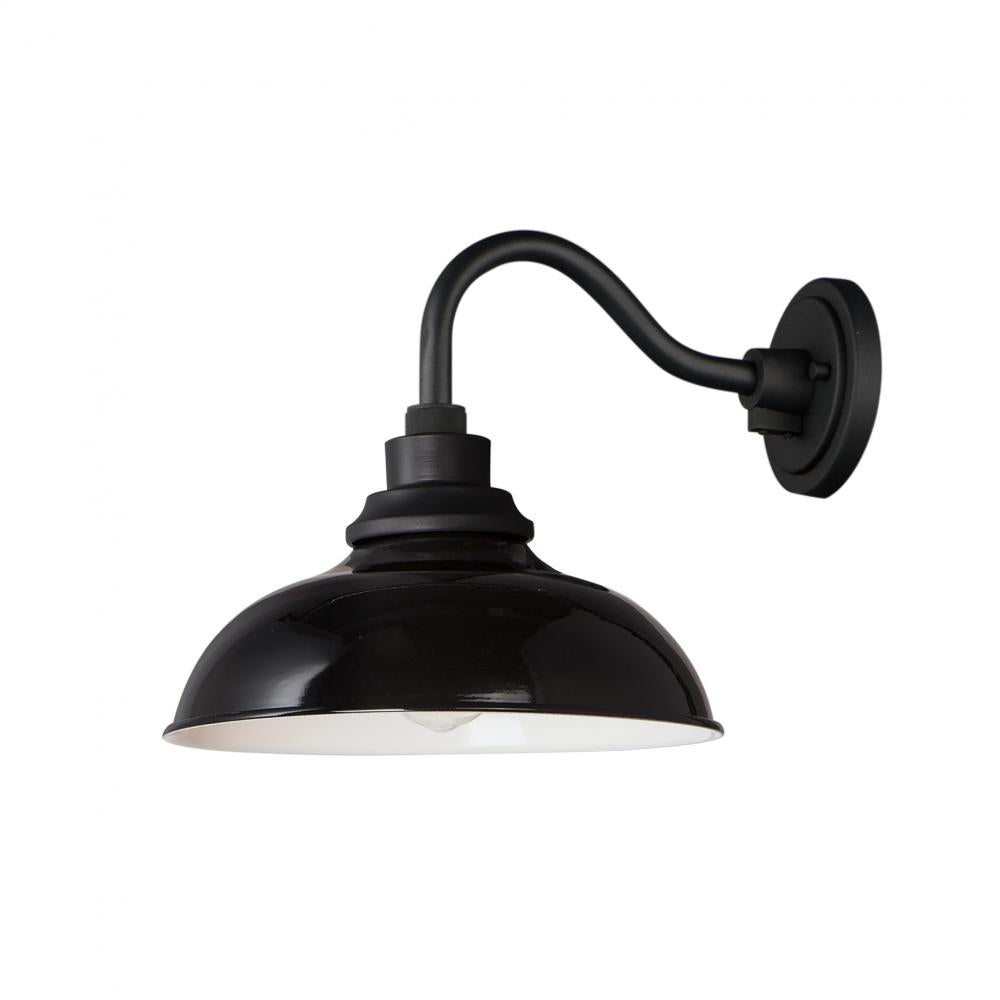Maxim Lighting 35114GBBK 12 Inch Outdoor Wall Sconce – Gloss Black / Black