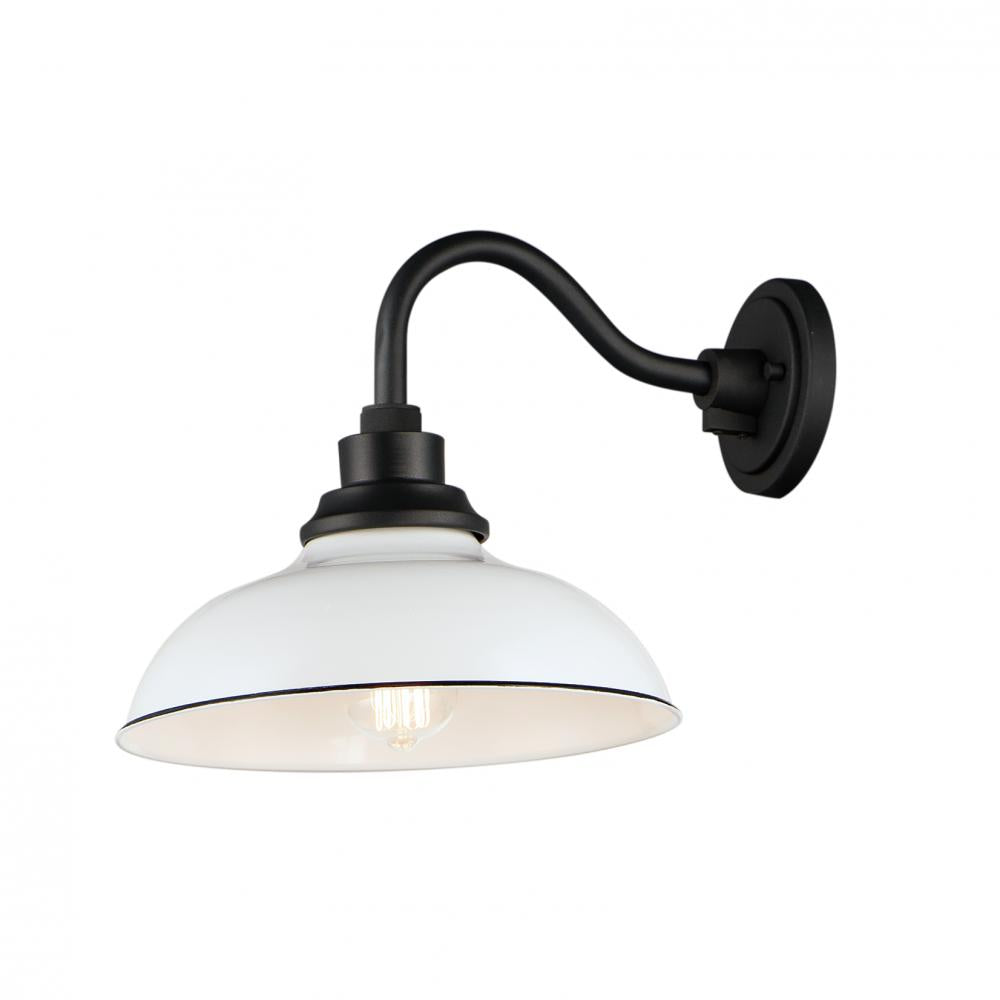 Maxim Lighting 35114WTBK 12 Inch Outdoor Wall Sconce – White / Black