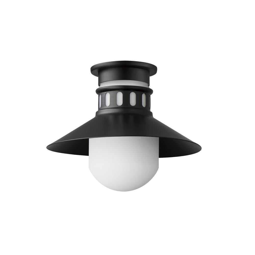 12 Inch Outdoor Flush Mount – Black