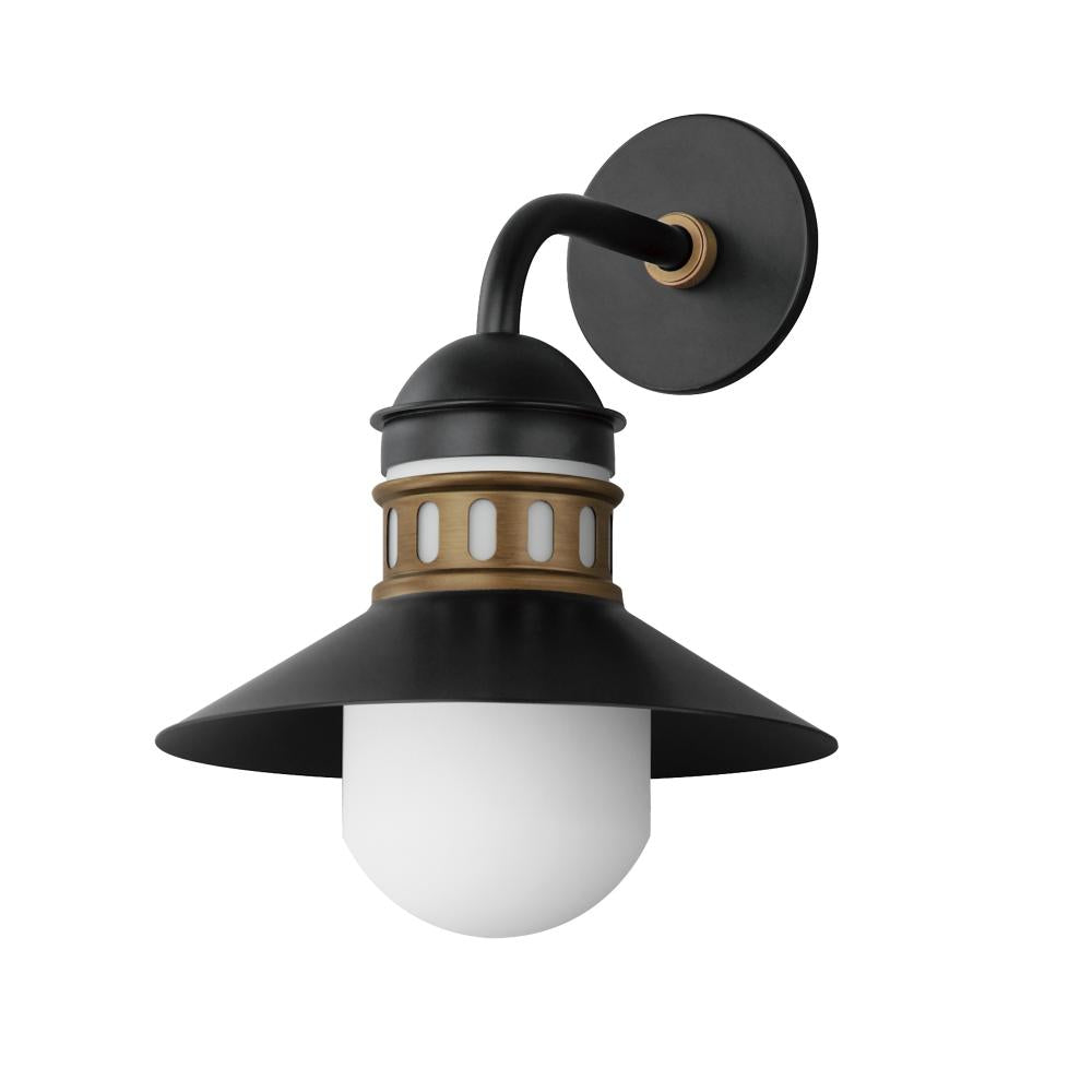 Maxim Lighting 35124SWBKAB 12 Inch Outdoor Wall Sconce – Black / Antique Brass