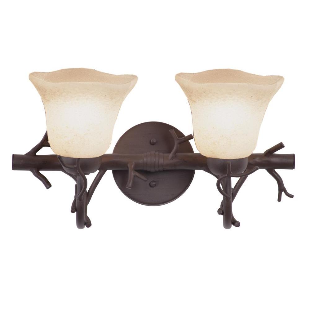 Vine 18 Inch Wall Sconce – Bark – 3522BA/1255