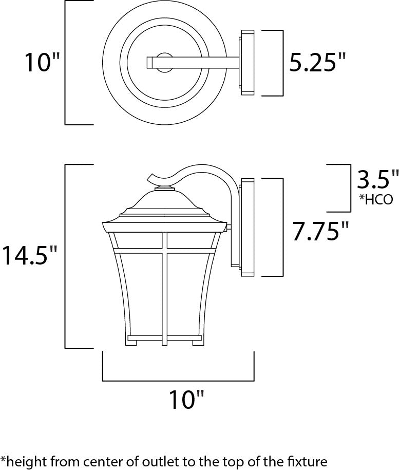 10 Inch Outdoor Wall Sconce – Copper Oxide