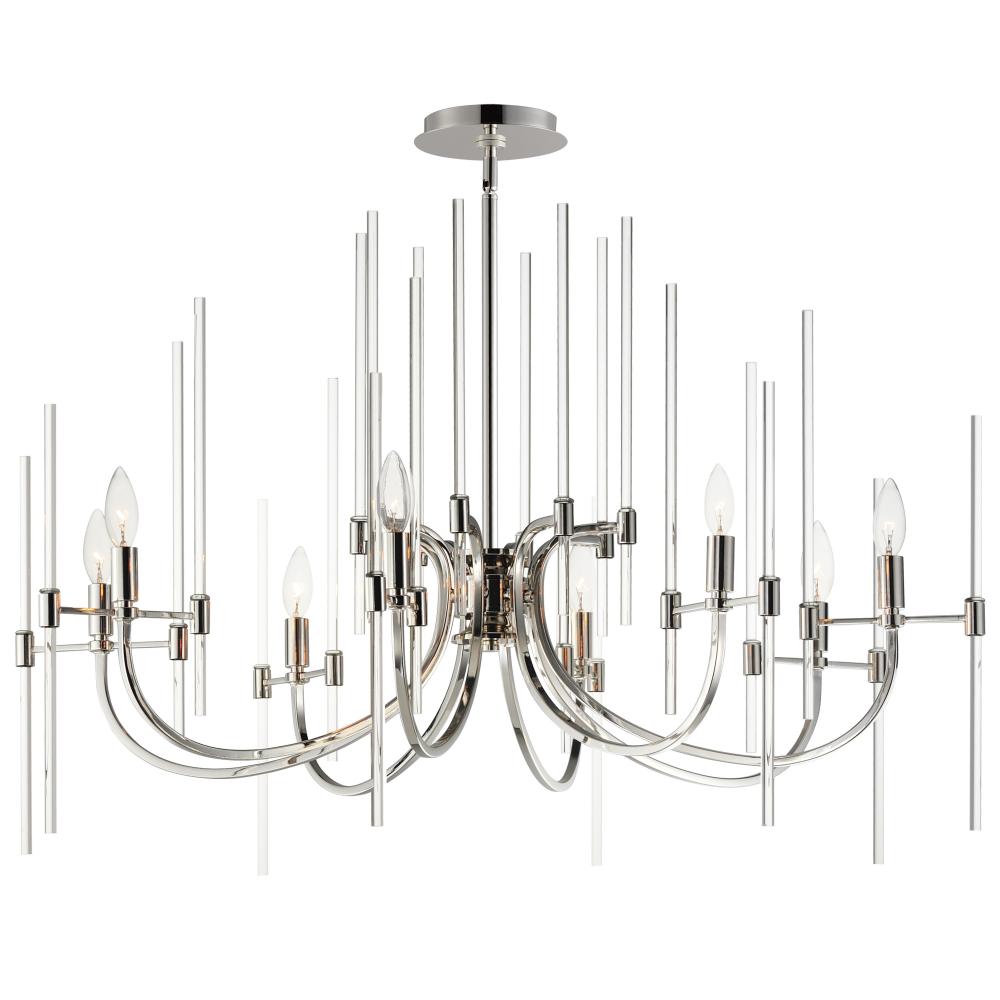 Maxim Lighting 38408CLPN Divine 38.25 Inch Chandelier – Polished Nickel