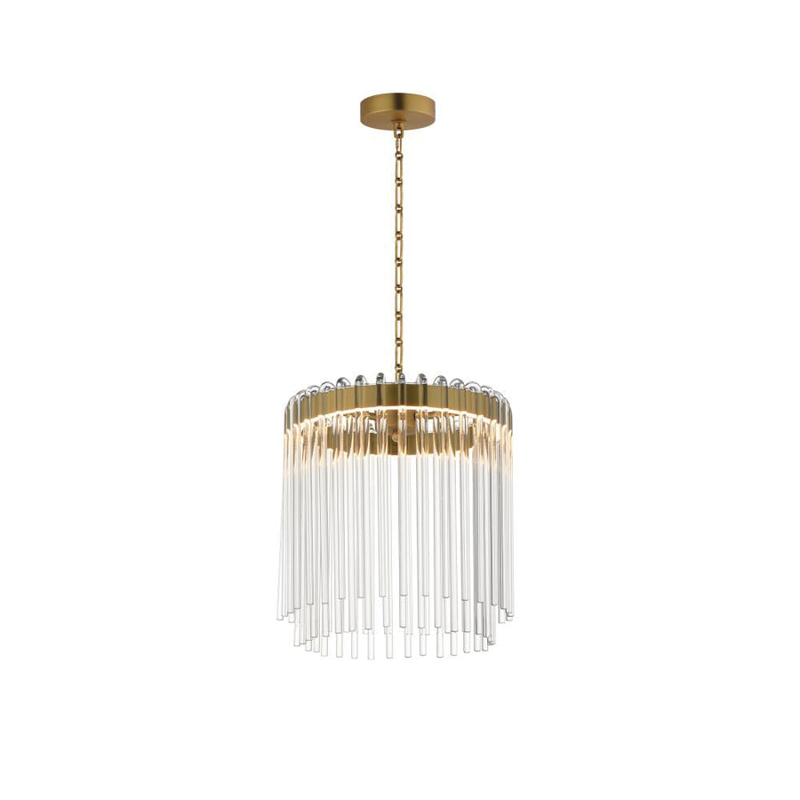 Maxim Lighting 38421CLNAB Jolie 11 Inch Semi Flush Mount Light – Natural Aged Brass