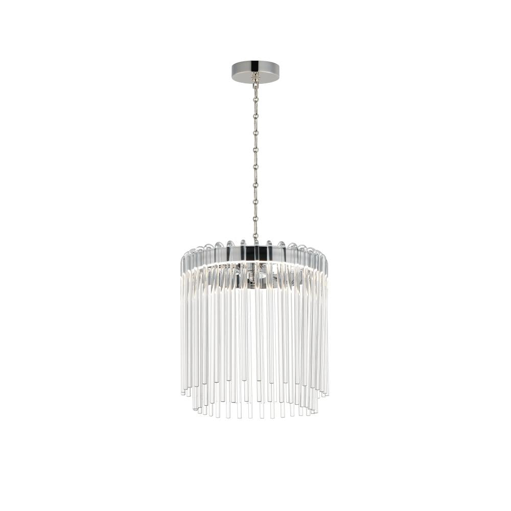 Maxim Lighting 38421CLPN Jolie 11 Inch Semi Flush Mount Light – Polished Nickel