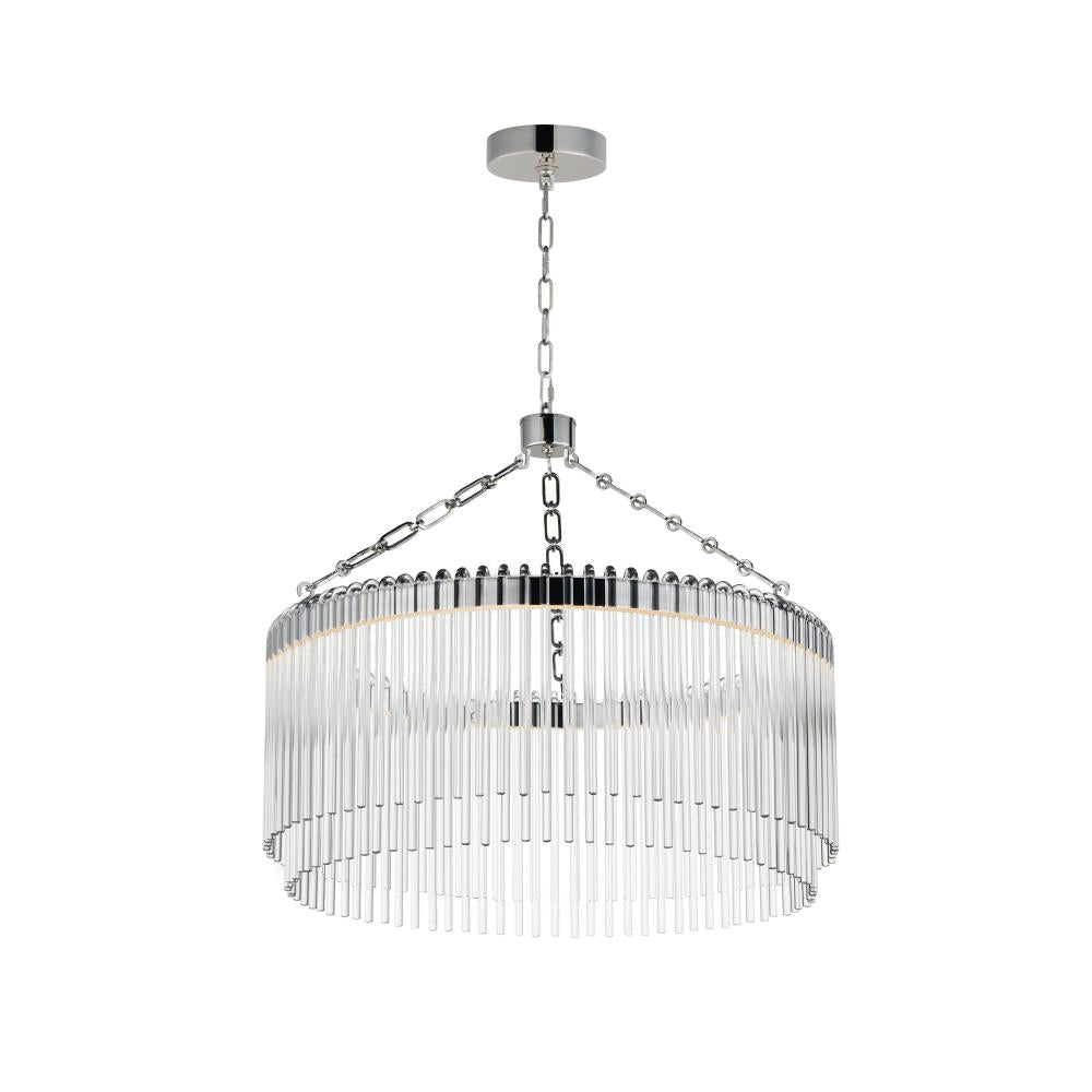 Maxim Lighting 38422CLPN Jolie 24 Inch Semi Flush Mount Light – Polished Nickel