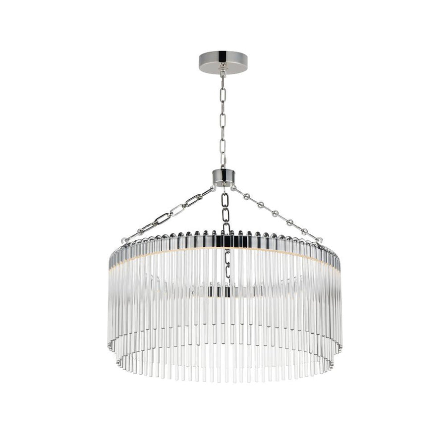 Maxim Lighting 38422CLPN Jolie 24 Inch Semi Flush Mount Light – Polished Nickel