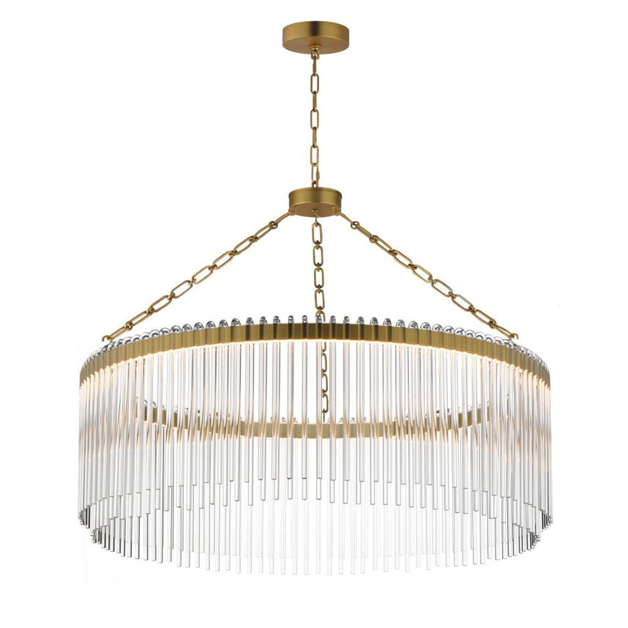 Maxim Lighting 38423CLNAB Jolie 34 Inch Chandelier – Natural Aged Brass