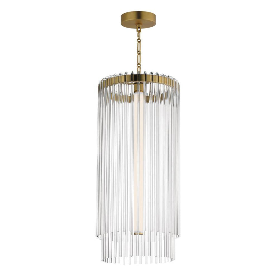 Maxim Lighting 38426CLNAB Foyer 14 Inch Chandelier – Natural Aged Brass
