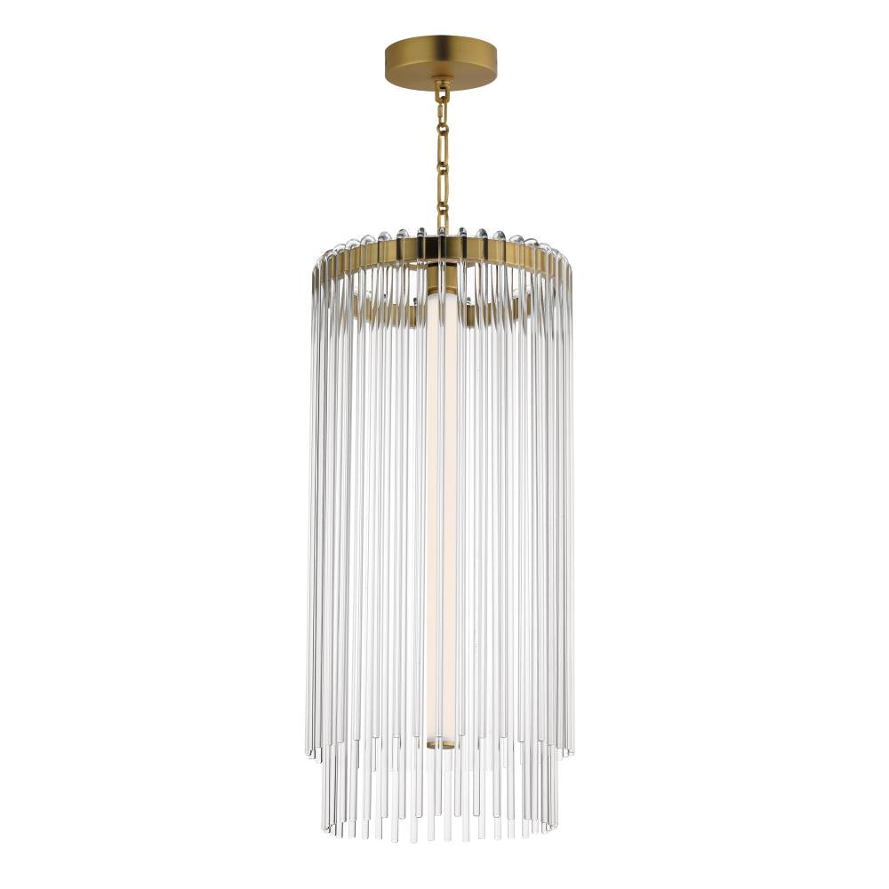 Maxim Lighting 38426CLNAB Foyer 14 Inch Chandelier – Natural Aged Brass