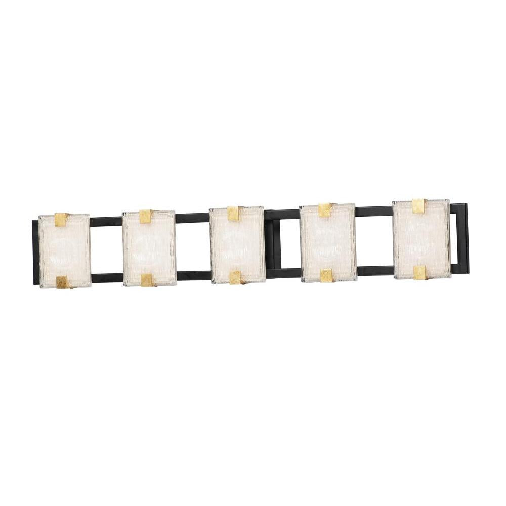 Maxim Lighting 39533CYBKGL Radiant nan Bathroom Vanity - Black / Gold Leaf