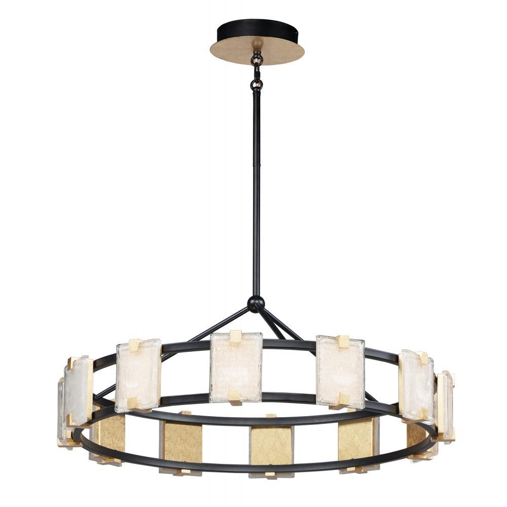 Maxim Lighting 39536CYBKGL Radiant 34.75 Inch Chandelier – Black / Gold Leaf