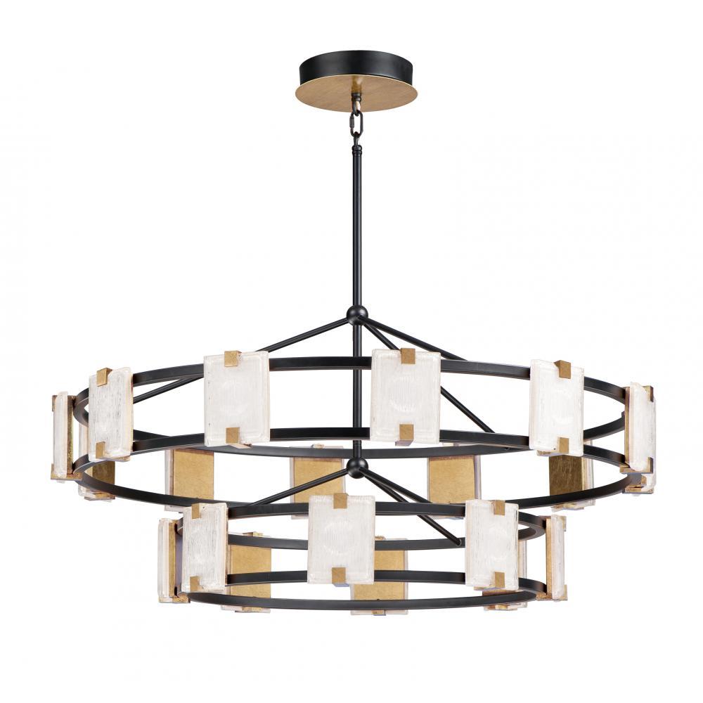 Maxim Lighting 39538CYBKGL Radiant 41.75 Inch Chandelier – Black / Gold Leaf