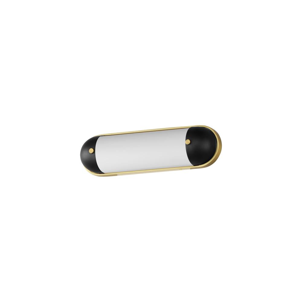 Maxim Lighting 39561SWBKNAB Capsule 18 Inch Bathroom Vanity - Black / Natural Aged Brass
