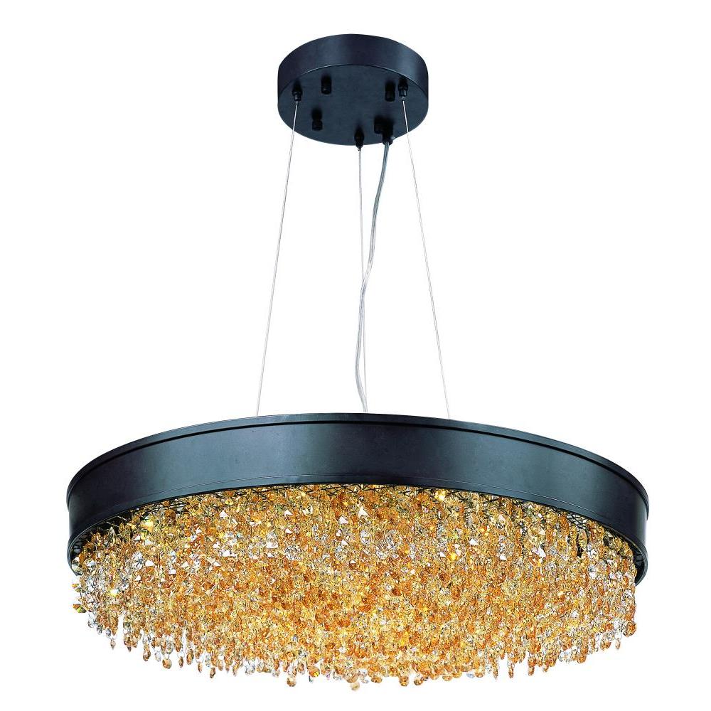 Maxim Lighting 39655SHBZ Mystic 24 Inch Semi Flush Mount Light – Bronze